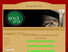 Tablet Screenshot of pizzeriedolcevita.cz